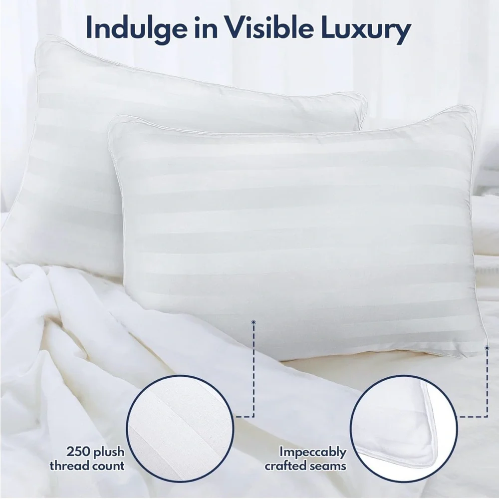 White Microfiber Bed Pillow (brand new)